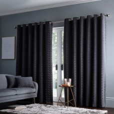 Studio G Lucca Charcoal Eyelet Curtains and Cushion